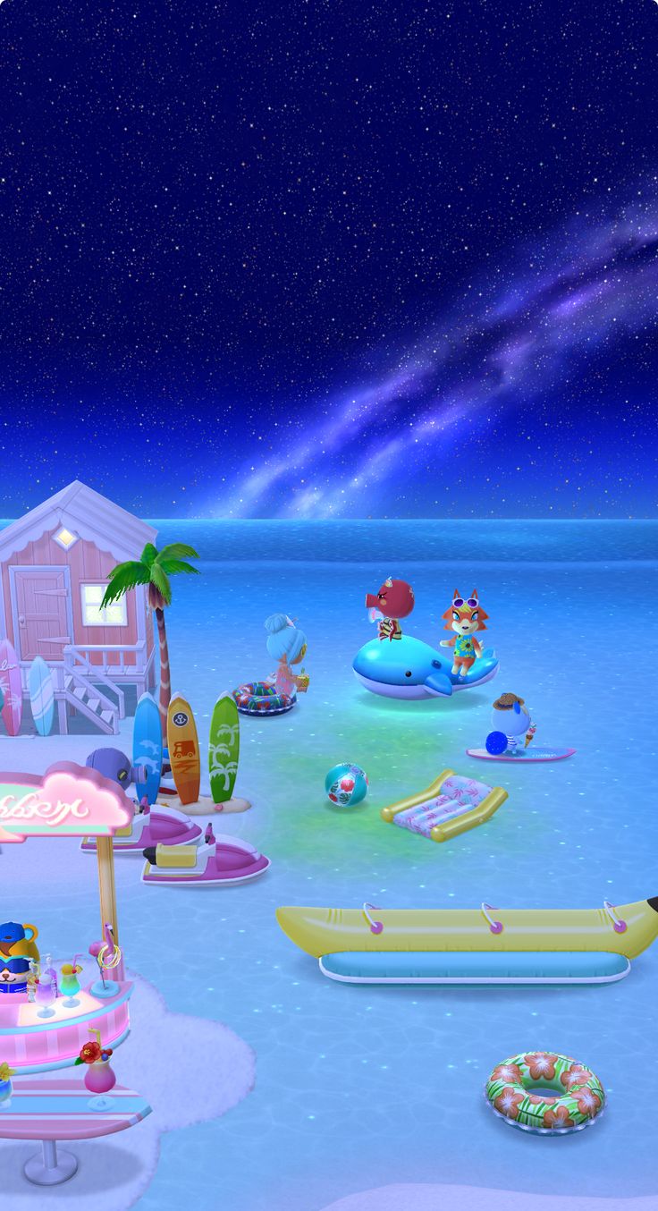 星空の下のどうぶつの森の島